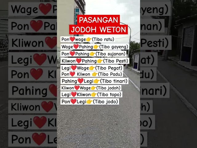 pasangan jodoh weton #music #weton #wetonjodoh #wetonjawalengkap #wetonrejeki #fyp #fypシ゚viral