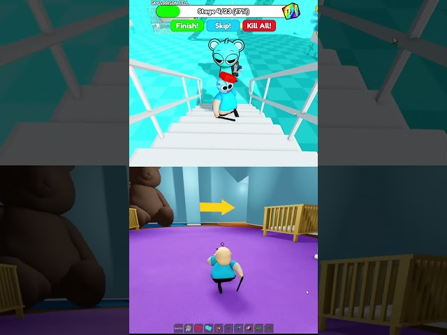 Jumpscare Blue Srpunki Vs Escape Baby Bobby Daycare Obby #roblox #obby