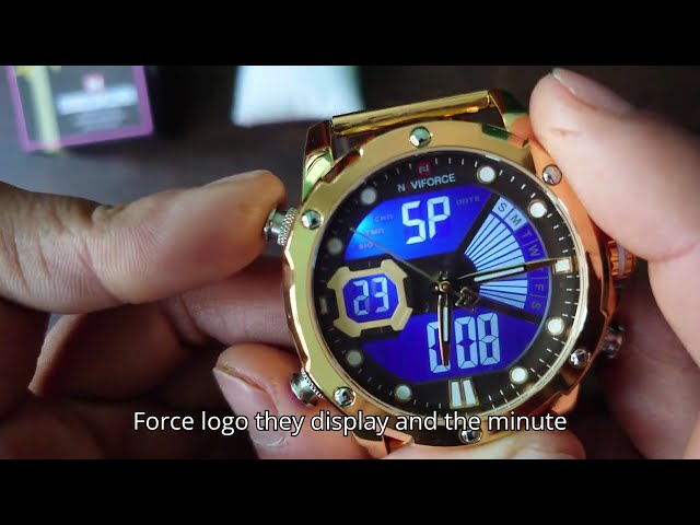 Navi-force golden watch unboxing and review