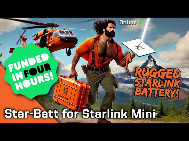 Starlink Mini Rugged Case with 24hr Battery - Star-Batt Mini