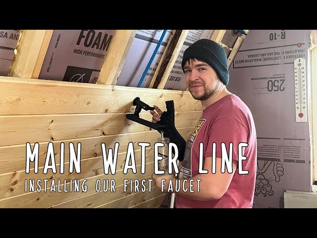 Running the Main Water Line - Installing a Faucet by the Wood Stove