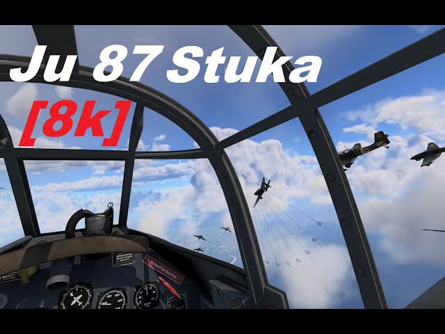 Ju 87B-2 Stuka Siren in Dive Bombing in VR180 [8K]