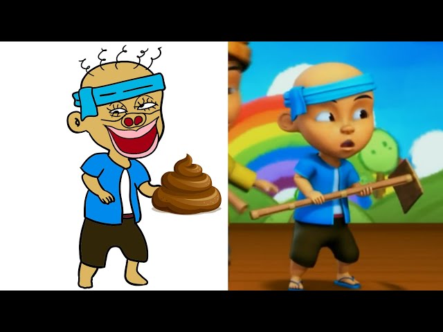 Pengembala dan Biri-Biri Upin Ipin Drawing Meme | Upin & Ipin Kartun Lucu