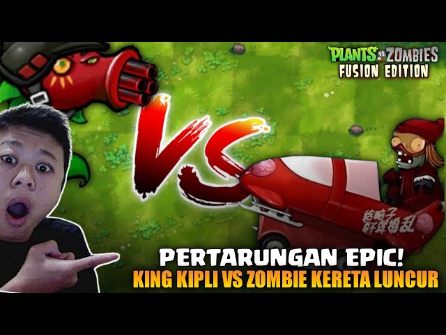 King Kipli vs Zombie Kereta Luncur! Pertarungan Epic PvZ Fusion