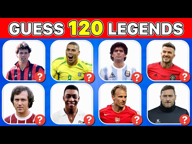 GUESS THE 120  FOOTBALL LEGENDS IN 3 SECONDS | FOOTBALL QUIZ 2024