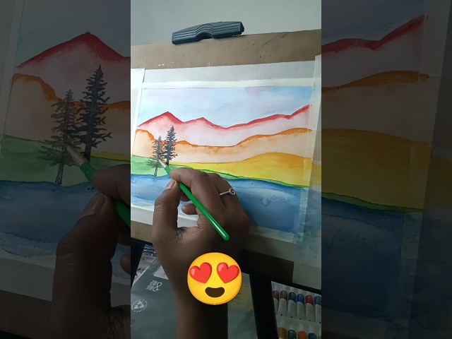 😍😱 Easy realistic painting 🤯🔥 #trending #art #painting #artist #nature #feb14 #valentinesday