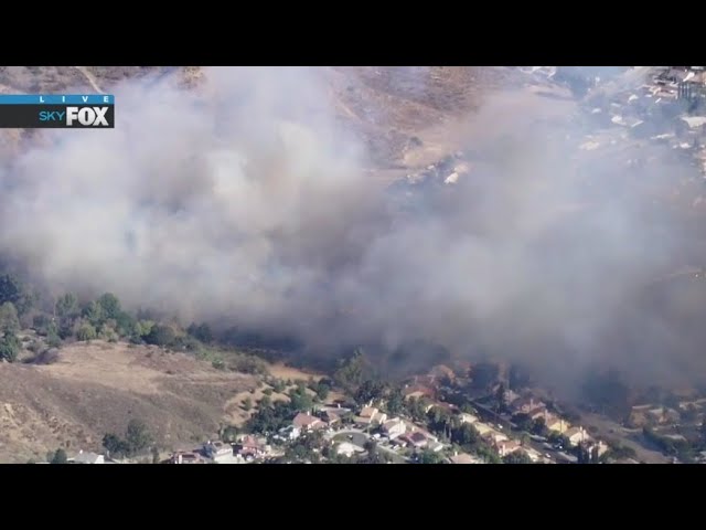 Archer fire sparks in Granada Hills