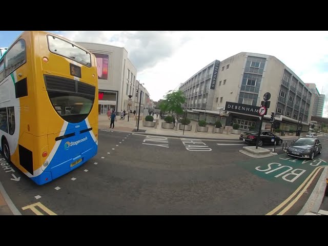 360° Walking from the Town hall down The Moor, Sheffield