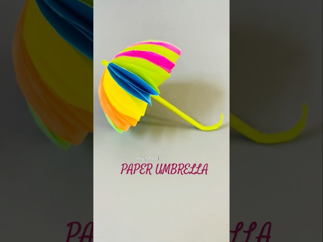 PAPER UMBRELLA | cute little paper umbrella | easy to make | step by step tutorial #paperumbrella