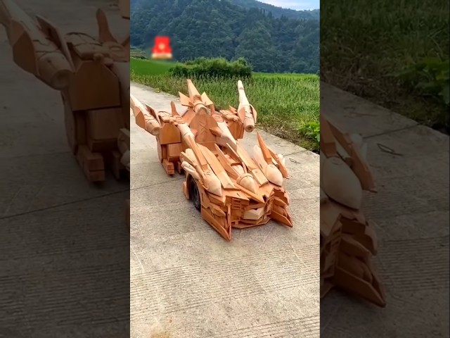 Handmade wooden dragon car 🥰 #shorts #ytshorts #car