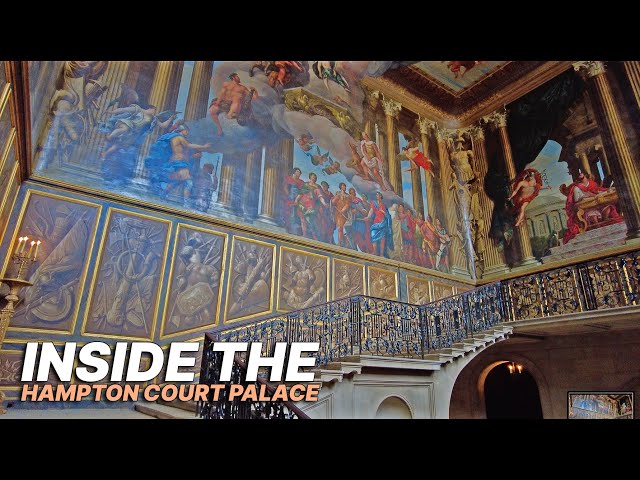 Inside the HAMPTON COURT PALACE - a 500-year old Royal pleasure palace and King Henry VIII's home