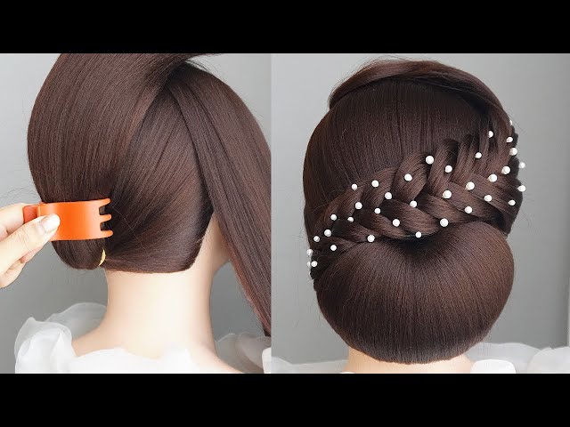 EASY & ELEGANT Low Bun Hairstyle Using SMALL Clutcher | Most Beautiful Hairstyle For Women