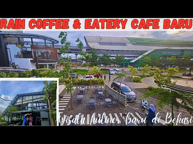 Tempat dan makanan wajib di Bekasi, Rain coffee and Eatery,  cafe view unik stasiun lrt jatimulya