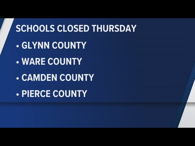 Which schools on the First Coast will remain closed Thursday?