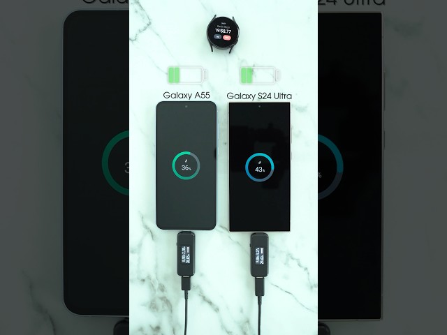 Samsung Galaxy A55 vs Galaxy S24 Ultra Charging Test! 🪫🔋