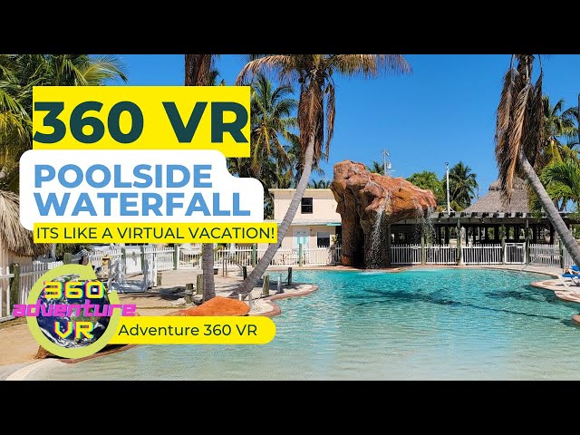 360° Relaxation Pool Waterfall in Florida Keys ! VR Meditation