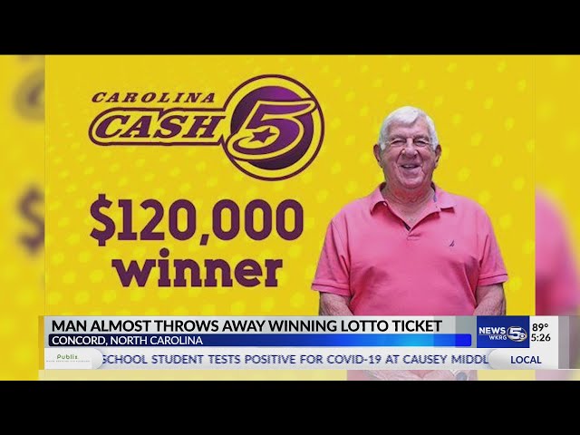 VIDEO: Man almost throws away winning lotto ticket