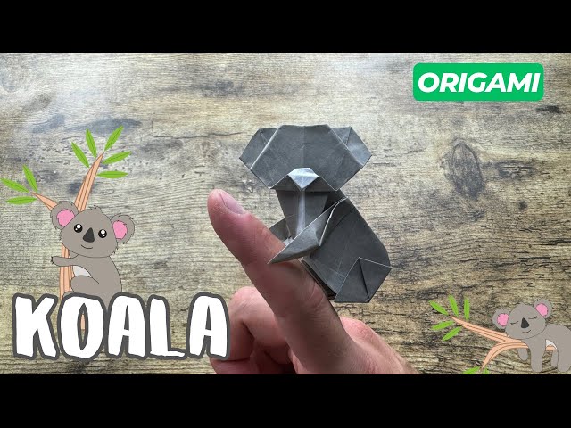 ORIGAMI KOALA EASY PAPER TUTORIAL | DIY ORIGAMI KOALA AUSTRALIAN ANIMAL