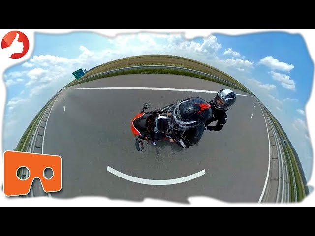 4K VR 360° Suzuki Hayabusa slow ride on the highway