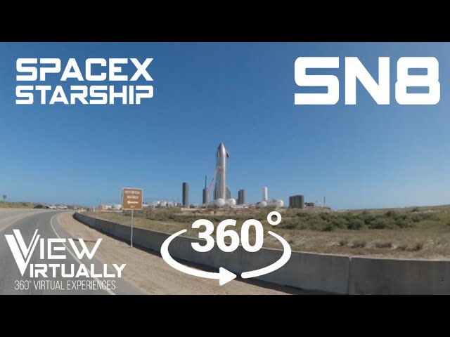 Starship SN8 360VR pre flight drive by at SpaceX