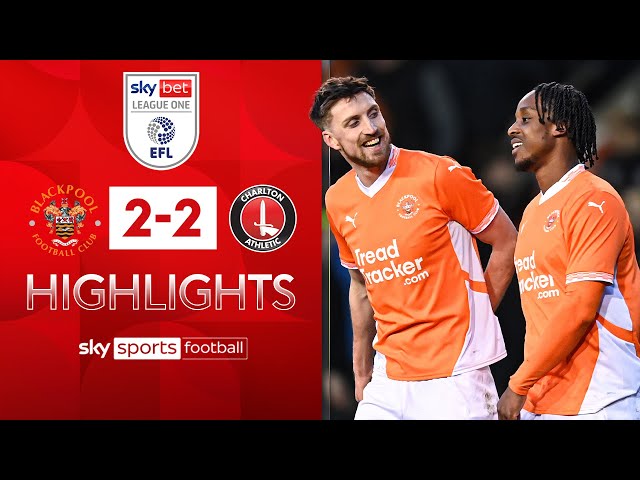 SCENES as Niall Ennis scores late equaliser! | Blackpool 2-2 Charlton | EFL Highlights