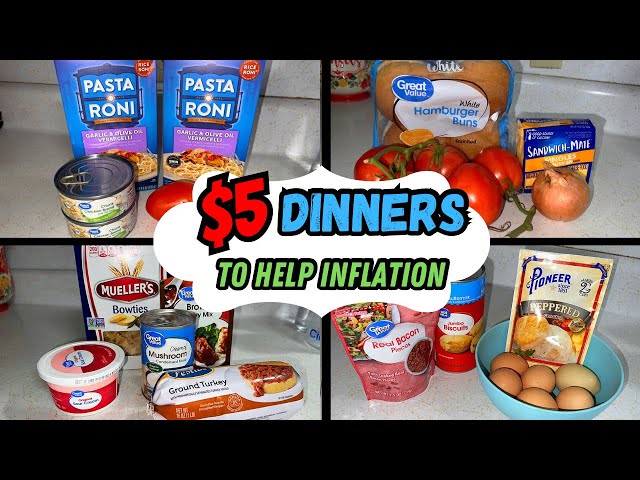 EASY & QUICK $5 Meals To Help With Inflation || Budget Friendly Family Meals