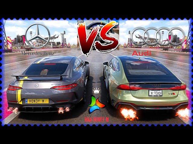 '18 Mercedes AMG GT 4 Door Coupe vs '21 Audi RS 7 Sportback FH 5 Top Speed and Acceleration Battle