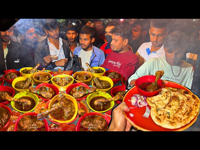 भीड़ ऐसी की लोग एक दूसरे के ऊपर चढ़ रहे Rs70 मे 3 पीस Chicken और 2 Paratha खाने के लिए||Zaika Patna Ka