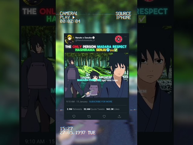 The only person madara respect hashirama senju 🤯🥶#shorts #naruto #madara #hashirama  #trending