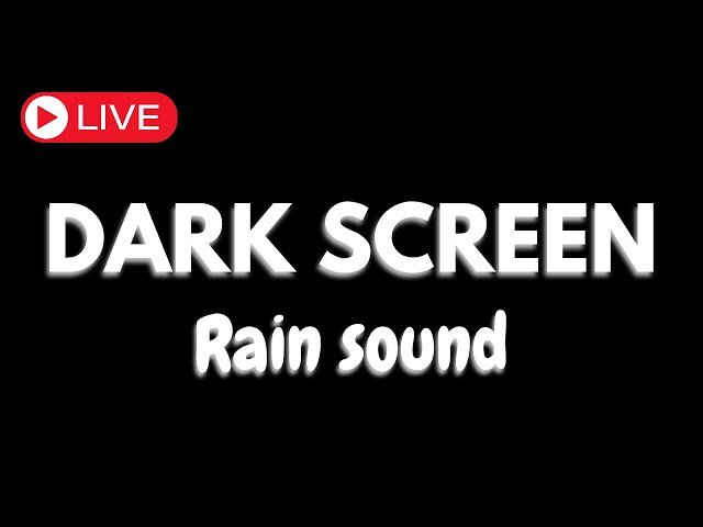 Rain sounds for sleeping BLACK SCREEN - Natural rain sounds for Relaxing, Sleeping, Studying, ASMR