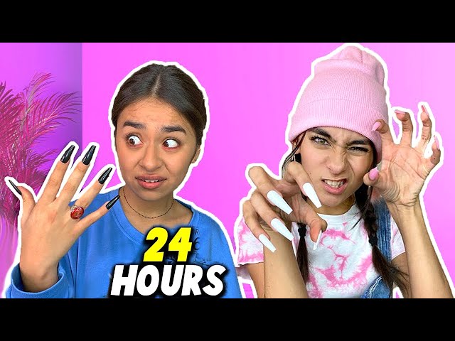 DON'T Wear Long Nails For 24 Hours : We REGRET this Challenge | GEM Sisters