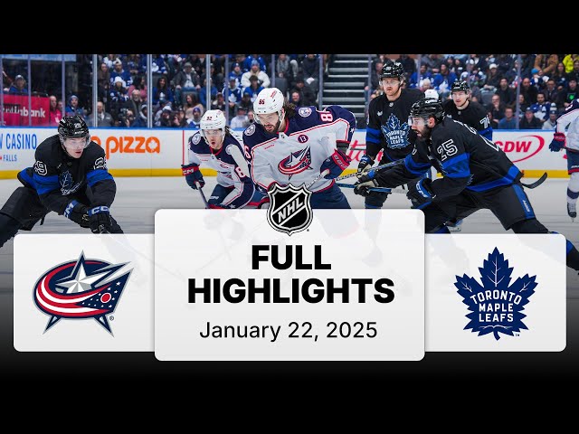 NHL Highlights | Blue Jackets vs. Maple Leafs | January 22, 2025