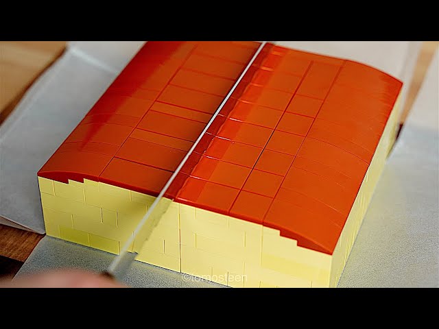 Lego Taiwanese Castella Cake / Stop Motion Cooking & ASMR