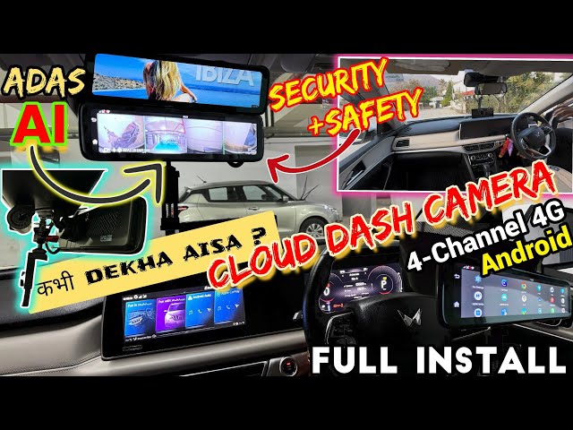 Installing 4CH 4G Cloud AI Dash Camera Infrared night vision & 24x7 live video even while parked!🔥