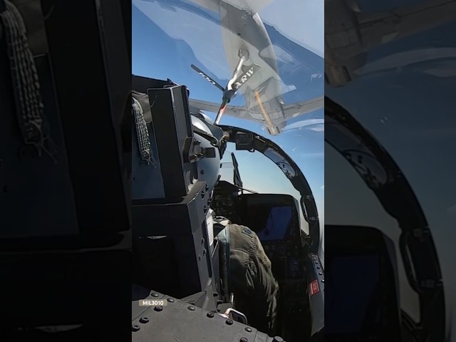 US Air Force, NATO. F-15D Eagle fighter jet, aerial footage in the United Kingdom.