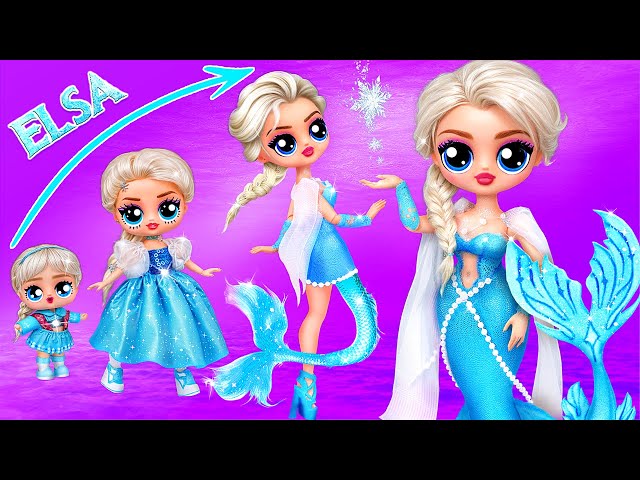 Mermaids Elsa and Anna Grow Up! 32 Frozen Doll Creations