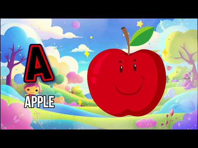 ABC Song for Kids | A for Apple | Alphabet Song with Colorful Animations for Toddlers & Preschoolers