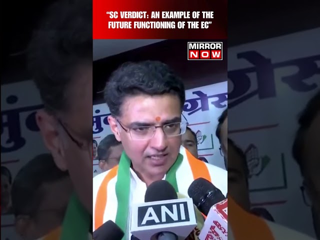 I Welcome The SC Judgement: Sachin Pilot On SC Verdict On Chandigarh Mayor Elections | #shorts