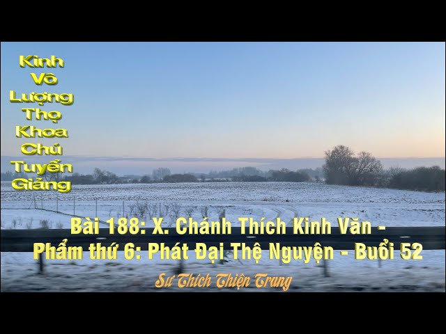 188- Kinh Vô Lượng Thọ Khoa Chú Tuyển Giảng- Kinh Văn Phẩm Thứ Sáu - Buổi 52| Thích Thiện Trang