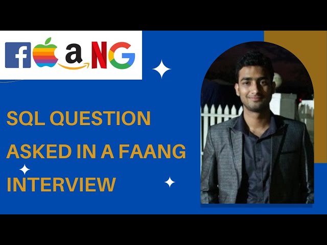 SQL Question Asked in a FAANG Interview | Complex SQL 4