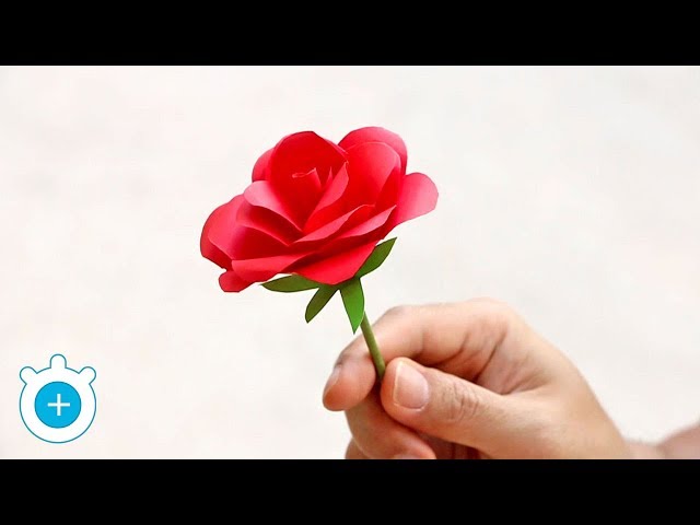 How to Make Paper Rose Flower - Easy! | LampZoom