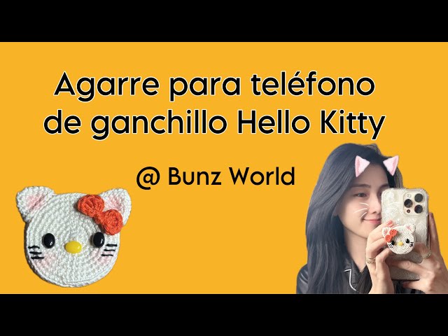 Crochet Hello Kitty Phone Grip 💗 Spanish Pattern - Este es mi primer video en español 🥹🫶🏼