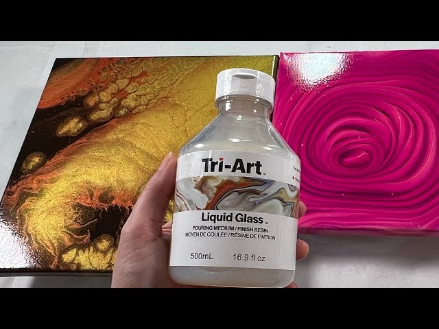 (426) TriArt Liquid Glass PRODUCT TESTING Varnishing Fluid Acrylic Paint Pouring