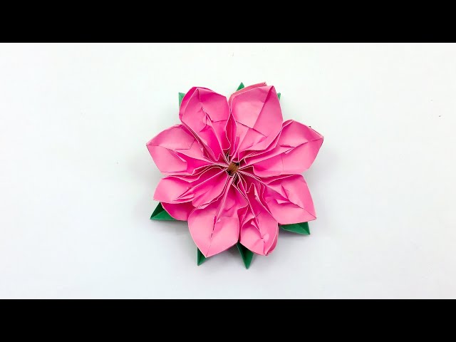 Easy Way To Fold Paper Lotus Flower | Origami Lotus Flower | Lotus Flower Paper Craft | Paper Flower