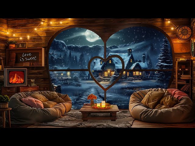 Cozy and romantic wooden cabin on Valentine's night | Enjoy the sweet, relaxing atmosphere ✨