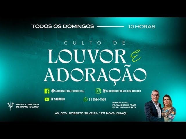 CULTO DE LOUVOR  E ADORAÇÃO | 10H |  15/12/2024