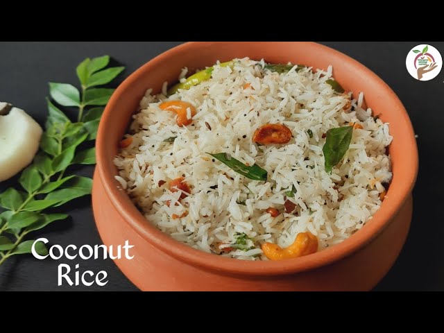 Coconut Rice in telugu 😋ఎంతో ఆరోగ్యానిచ్చే కొబ్బరన్నం ఇలాచేస్తే లంచ్ బాక్స్ కి సూపర్👌Kobbari Rice