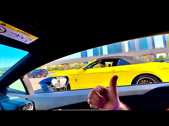 Lamborghini Huracan Evo VS Mustang Racing on Highway Dubai 2022 - Need for Speed in Reallife