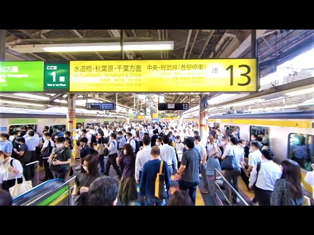 Walk in Tokyo Shinjuku Station at Morning Rush Hour @ 5.7K 360° VR / Aug 2020 (COVID-19 Pandemic)