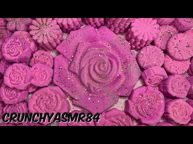 Pink Glittery Mix | Pink Roses & Flowers | Oddly Satisfying | ASMR | Sleep Aid